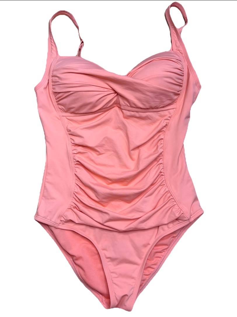 Liz Claiborne Coral One Piece Ruched Swimsuit